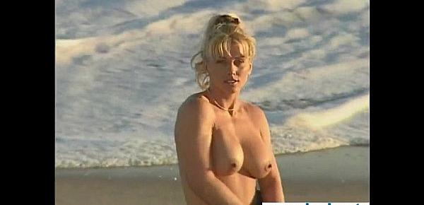  Big tit blonde nude at the beach